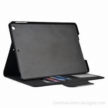 Leather case for iPad 5, with stand function and card slot